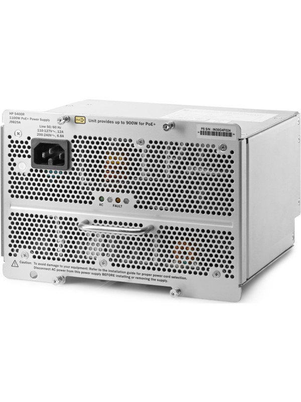 HPE J9829A - Stromversorgung - Aruba 5400R zl2 - 1100 W - 110 - 240 V - 50/60 Hz - 189,2 mm PoE+ zl2-Netzteil - 1.100 W