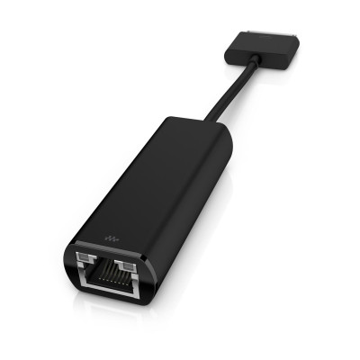 HP ElitePad Ethernet-Adapter. Anschluss 1: 70-pin, Anschluss 2: RJ-45. Produktfarbe: Schwarz
