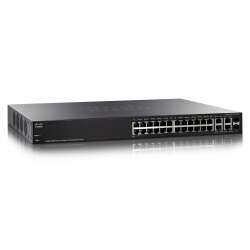 Cisco Small Business SG300-28MP - Switch - L3 - verwaltet - 24 x 10/100/1000 (PoE+), 2 x 10/100/1000, 2 x Kombi-Gigabit-SFP - Desktop, an Rack montierbar - PoE+ (375 W) USED, ohne Verpackung
