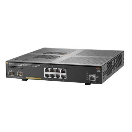 HPE 2930F 8G PoE+ 2SFP+ Switch, Managed L3, Gigabit Ethernet, PoE, Rack-Einbau, 1U, 8 RJ-45 Ports, RJ-45 Console Port, Vollduplex, 32768 MAC-Adressen, 56 Gbit/s Routing/Switching-Kapazität, IEEE 802.3 Standards
