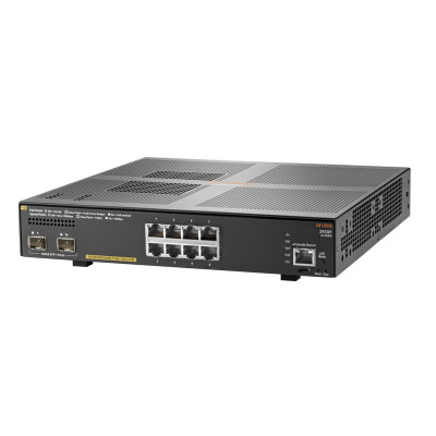 HPE 2930F 8G PoE+ 2SFP+ - Switch - L3 verwaltet - 8 x 10/100/1000 (PoE+) + 2 x 1 Gigabit/10 Gigabit SFP+ (Uplink) - an Rack montierbar - PoE+