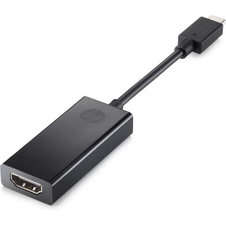 HP USB-C to HDMI 2.0. Produktfarbe: Schwarz. Breite: 111,2 mm, Tiefe: 44,2 mm, H?he: 17,1 mm