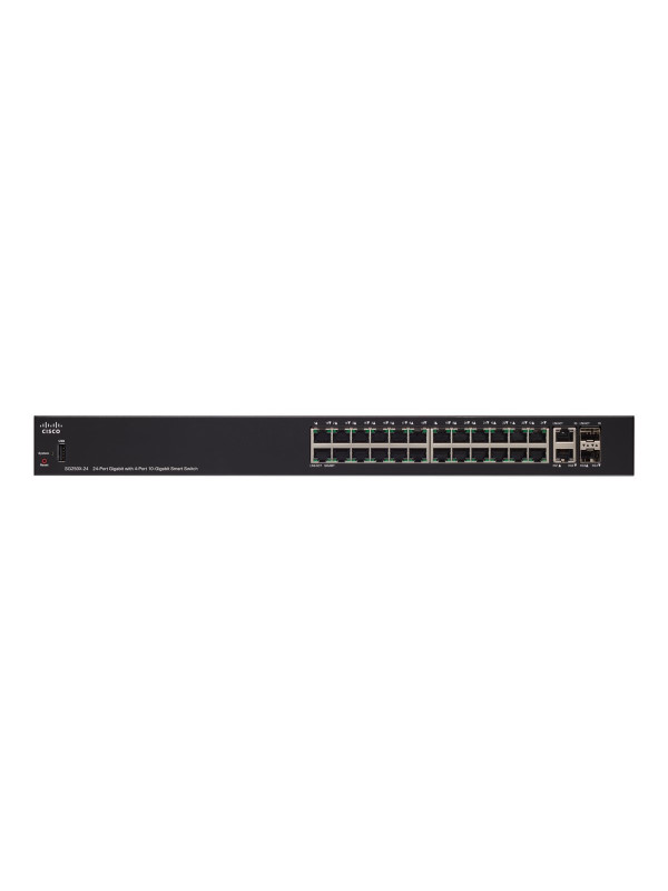 Cisco 250 Series SG250X-24 - Switch - L3 - Smart24 x 10/100/1000 + 2 x 10 Gigabit Ethernet + 2 x 10 Gigabit SFP+ - an