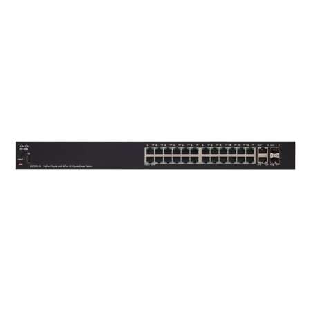 Cisco 250 Series SG250X-24 - Switch - L3 - Smart24 x 10/100/1000, 2 x 10 Gigabit Ethernet, 2 x 10 Gigabit SFP+ - an