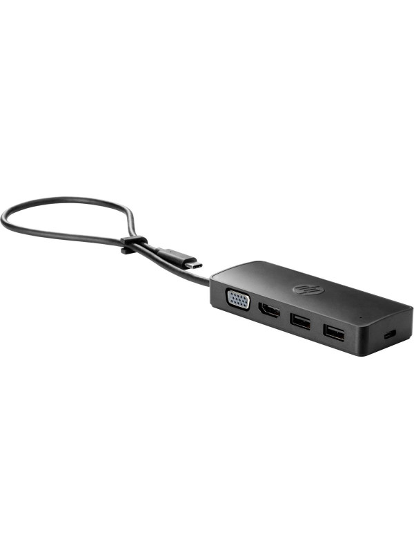 HP USB-C Travel Hub HP USB-C Travel Hub, 1x VGA, 1x HDMI, 2x USB-A 3.0 charging ports, up to 75W via USB-C  Garantie: 1/1/1. HP Amplified Power Partner
