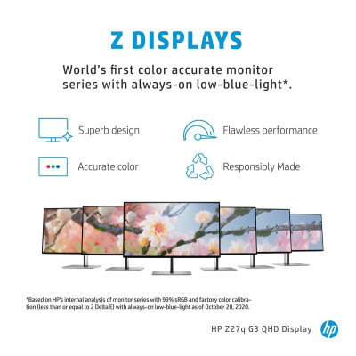 HP Z27q G3 Display, 27" QHD (2560x1440), 16:9, IPS...