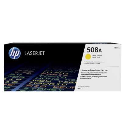 Toner Nr. 508A (CF362A), GELB,Tonerkartusche, Farbe: Schwarz,    Reichweite: Bis zu 6000 Seiten,Kompatibel mit HP Color LaserJet Enterprise M552, M553 und M577m