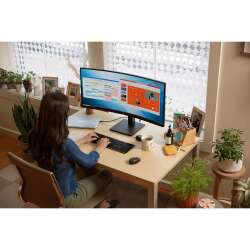 HP P34hc Curved Display (Schwarz), 34" WQHD VA, 65W USB-C Power Delivery, Webcam, 3 Jahre Garantie (Austausch am naechsten Arbeitstag)