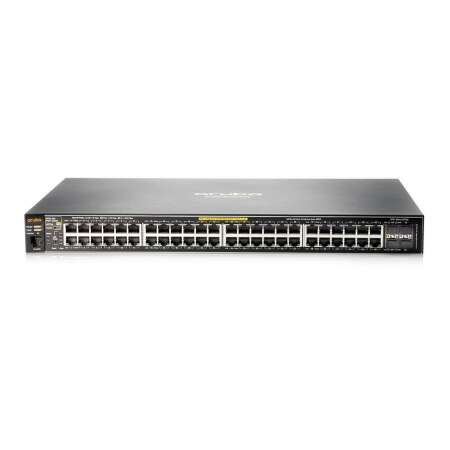 HPE Fast Ethernet Switch, 48 Ports, PoE+, L2 Managed, 17,6 Gbit/s, 2 SFP Module, IEEE 802.3, Rack-Einbau, 1U