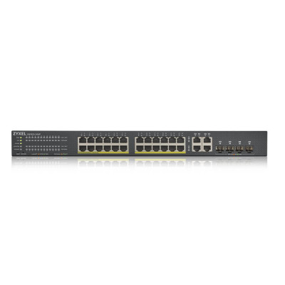 ZyXEL GS1920-24HPV2 - Managed - Gigabit Ethernet (10/100/1000) - Power over Ethernet (PoE) - Rack-Einbau 24x 1G RJ-45 PoE - 4x 1G RJ-45/SFP - 56 Gbps - 42 Mpps - 441x270x44 mm