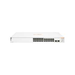 HPE Aruba Networking Aruba Instant On 1830 24G 12p Class4 PoE 2SFP 195W, Managed, L2, Gigabit Ethernet (10/100/1000), Power over Ethernet (PoE), Rack-Einbau, 1U Instant On 1830 Switch - 24 G 12 PoE-Anschlüsse der Klasse 4 - 2 SFP 195 W