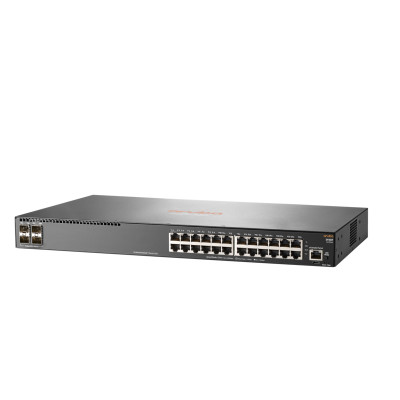 HPE 2930F Switch,  24 Gigabit-T Ports + 4SFP+ 1/10Gb - Managed- L3 - Gigabit Ethernet (10/100/1000) - Vollduplex, 128Gbps Switch Kapazität - Rack-Einbau - 1U Switch, begrenzte  lebenslange HPE Garantie