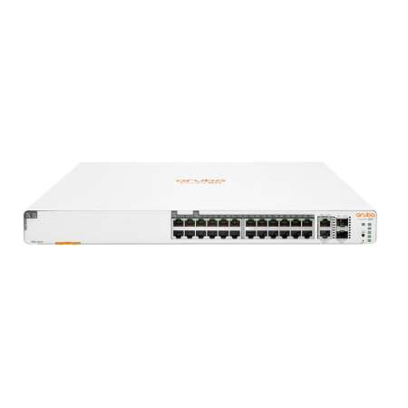 HPE NetSwitch 1960 24G PoE 20p Cl4 4p Cl6 2XGT 2SFP+ 370W, Managed, L2+, Gigabit Ethernet, PoE, Rack-Einbau, 1U, 128 Gbit/s