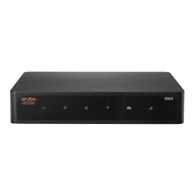HPE Aruba 9004 (RW) - Schwarz - LAN - Status - WAN - WLAN - 100,1000 Mbit/s - 3DES - AES - RJ-45 - 25 W 4-Port GbE RJ45 Gateway