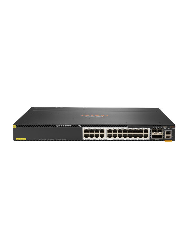 HPE 6300M - Managed - L3 - Power over Ethernet (PoE) - Rack-Einbau - 1U Switch mit 24 Anschlüssen HPE Smart Rate 1/2,5/5GbE Klasse 6 PoE und 4 Anschlüssen SFP56