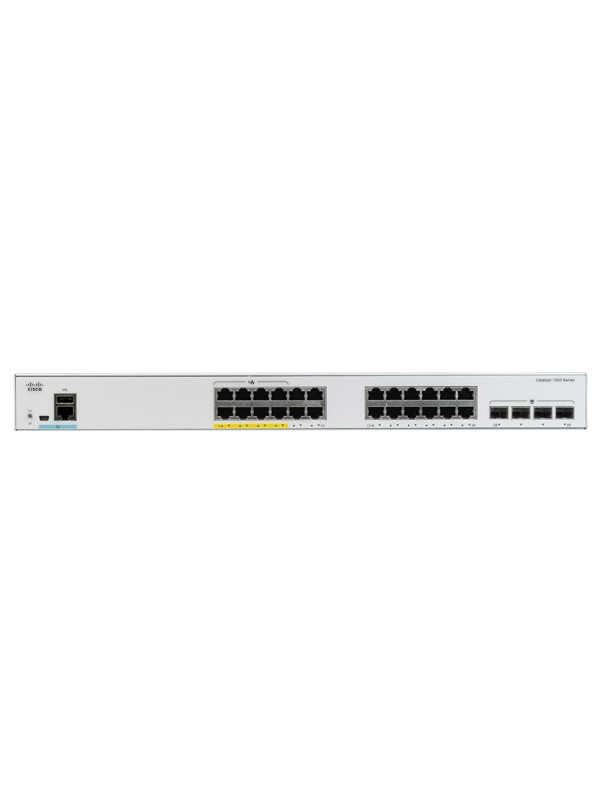 Cisco Catalyst C1000-24T-4X-L - Managed - L2 - Gigabit Ethernet (10/100/1000) - Vollduplex 24 x 10/100/1000 Ethernet ports - 4 x 10G SFP+ uplinks - ARM7 800 MHz - 128 Gbit/s