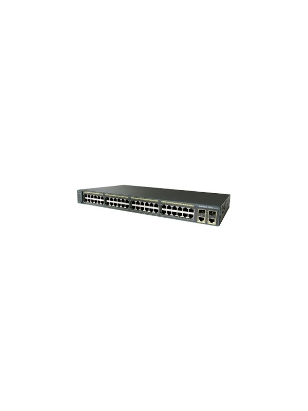 Cisco Catalyst 2960-Plus 48TC-L - Switch - Kupferdraht 0,1 Gbps - 48-Port 1 HE - Rack-Modul Ethernet 10/100 ports and 2 dual-purpose uplinks (each dual-purpose uplink port has one 10/100/1000 Ethernet port and 1 SFP-based Gigabit Ethernet port - 1 port ac