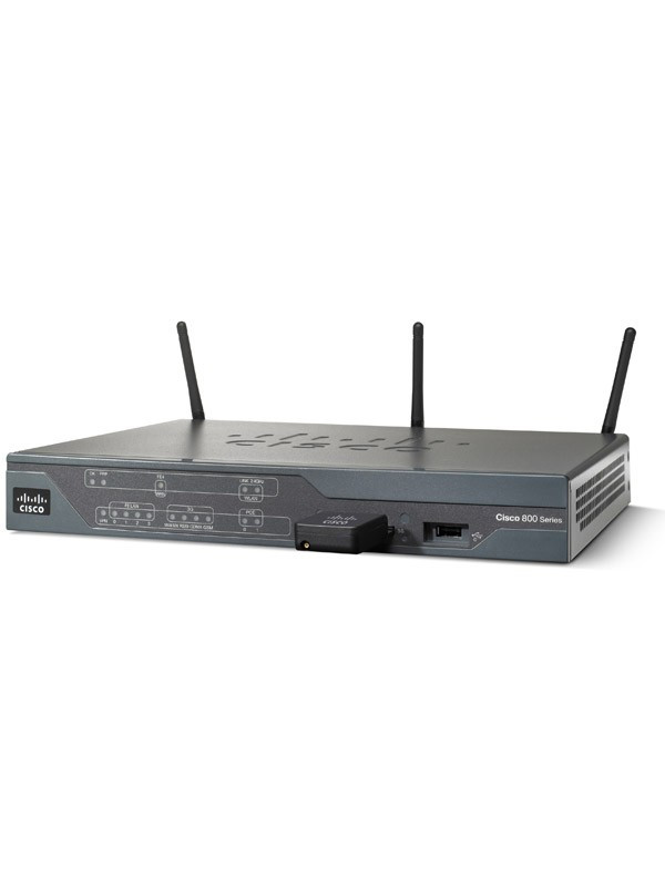 Cisco 881 - Eingebauter Ethernet-Anschluss - 3G - Grau 256MB DRAM - 1 x RJ-45 - 1 x USB