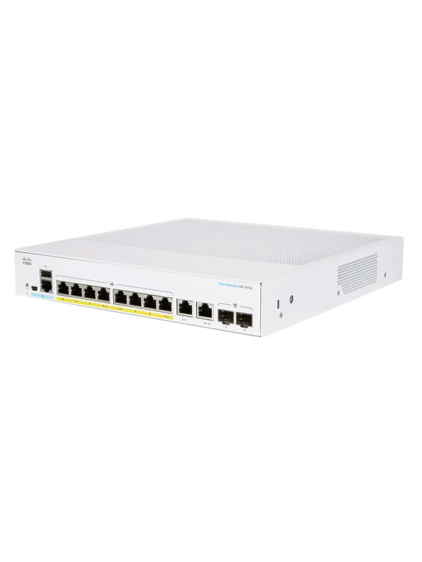 Cisco CBS250-8PP-E-2G-EU - Managed - L2/L3 - Gigabit Ethernet (10/100/1000) - Rack-Einbau Business 250 Switch - 8 10/100/1000 PoE+ ports with 45W power budget - 2 Gigabit copper/SFP combo ports - external power - EU