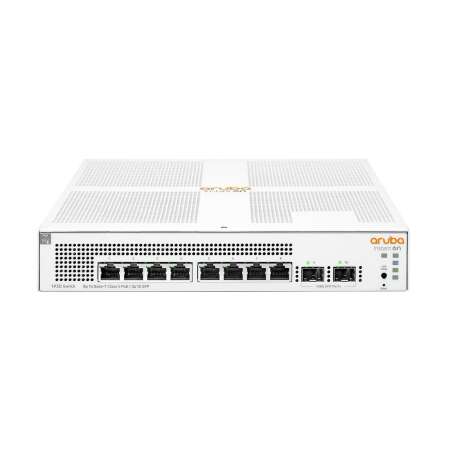 HPE Instant On 1930 8G PoE, L2+ Switch mit 2 SFP Ports, Gigabit Ethernet (10/100/1000), PoE, Rack-Einbau, 1U, 124 W, 8000 MAC-Adressen, 20 Gbit/s Kapazität, IEEE 802.1Q, 802.1p, 802.1x, 802.3, 802.3ab, 802.3u, 802.3x