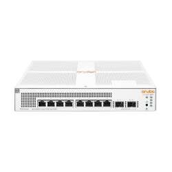 HPE Instant On 1930 8G PoE, L2+ Switch mit 2 SFP Ports, Gigabit Ethernet (10/100/1000), PoE, Rack-Einbau, 1U, 124 W, 8000 MAC-Adressen, 20 Gbit/s Kapazität, IEEE 802.1Q, 802.1p, 802.1x, 802.3, 802.3ab, 802.3u, 802.3x