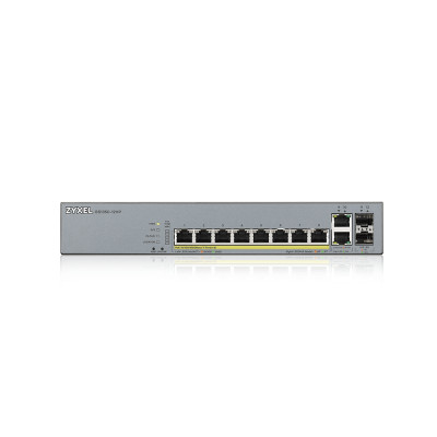 ZyXEL GS1350-12HP-EU0101F - Managed - L2 - Gigabit Ethernet (10/100/1000) - Power over Ethernet (PoE) - Rack-Einbau 12 Port managed CCTV PoE switch - long range - 130W