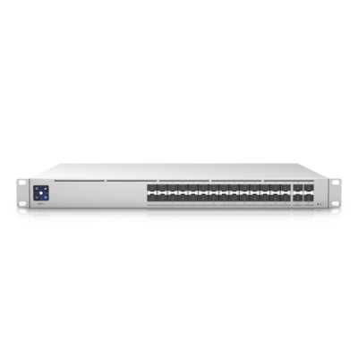 UbiQuiti UniFi Aggregation Switch 4*25Gbps/28*10Gbps - Switch - Glasfaser (LWL) 760 Gbps - 32-Port - Ethernet - Managed - Rack-Modul