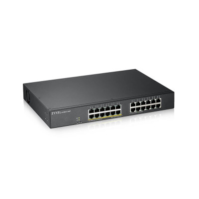 ZyXEL GS1900-24EP - Managed - L2 - Gigabit Ethernet (10/100/1000) - Vollduplex - Power over Ethernet (PoE) - Rack-Einbau Smart Managed - 24 x 100/1000Mbps ports - 12 x 802.3at PoE ports - 19/26 dB(A) - 100 - 240 V AC - 50/60 Hz - 166.5W - (W)330mm - 2.48k
