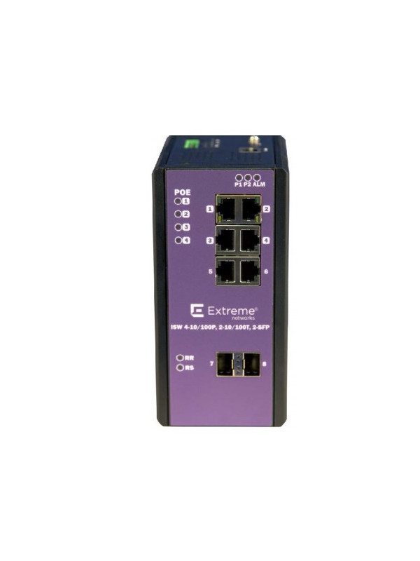 Extreme Networks 16801 - Managed - L2 - Fast Ethernet (10/100) - Vollduplex - Power over Ethernet (PoE) ISW 4-10/100P - 2-10/100T - 2-SFP