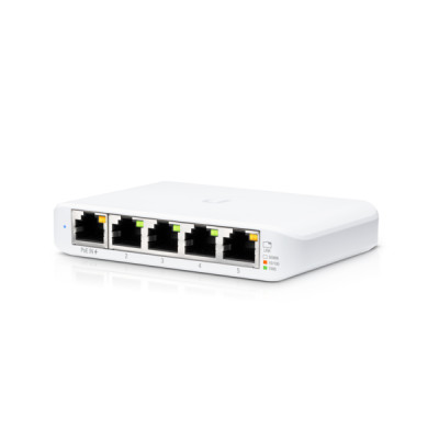UbiQuiti Networks UniFi Switch Flex Mini (3-pack) - Managed - Gigabit Ethernet (10/100/1000) - Power over Ethernet (PoE) 5x Gigabit Ethernet - PoE - 107.16 x 70.15 x 21.17 mm - White - 3-pack