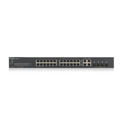 ZyXEL GS1920-24V2 - Managed - Gigabit Ethernet (10/100/1000) - Rack-Einbau 24x 1G RJ-45 - 4x 1G RJ-45/SFP - 56 Gbps - 42 Mpps - 441x131x44 mm