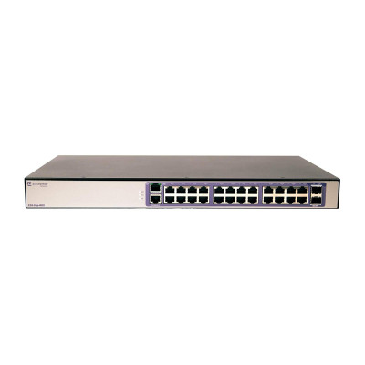 Extreme Networks 210-24P-GE2 - Managed - L2 - Gigabit Ethernet (10/100/1000) - 100 Gigabit Ethernet - Power over Ethernet (PoE) Series 24-port 10/100/1000BASE-T PoE+ (185W) - 2x 1GbE unpopulated SFP ports - 1x Fixed AC PSU - L2 Switching with Static Route