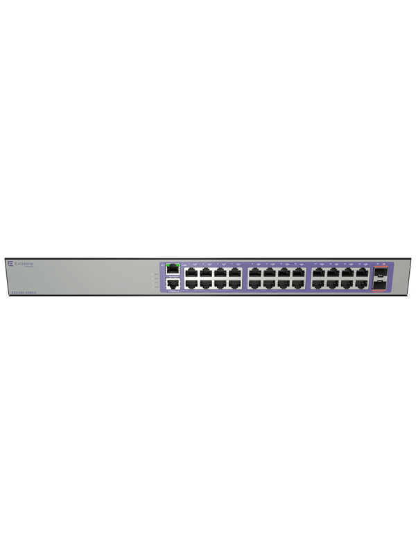 Extreme Networks 220-24T-10GE2 - Managed - L2/L3 - Gigabit Ethernet (10/100/1000) - Rack-Einbau - 1U Series 24 port 10/100/1000BASE-T - 2 10GbE unpopulated SFP+ ports - 1 Fixed AC PSU - 1 RPS port - L2 Switching with RIP and Static Routes - 1 country-spec