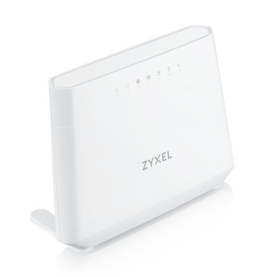 ZyXEL DX3301-T0 - Wi-Fi 6 (802.11ax) - Dual-Band (2,4 GHz/5 GHz) - Eingebauter Ethernet-Anschluss - ADSL - Weiß - Tabletop-Router Wireless AX1800 VDSL2 Gigabit IAD - USB - 2 x POTS FXS