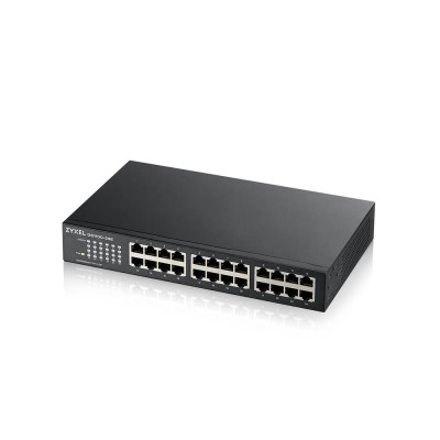 ZyXEL GS1100-24E - Unmanaged - Gigabit Ethernet (10/100/1000) - Rack-Einbau - Wandmontage Nicht verwalteter Switch - 24x Gigabit Ethernet - 48 Gbps
