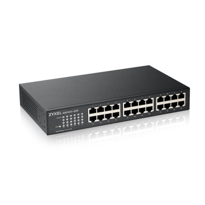 ZyXEL GS1100-24E - Unmanaged - Gigabit Ethernet (10/100/1000) - Rack-Einbau - Wandmontage Nicht verwalteter Switch - 24x Gigabit Ethernet - 48 Gbps