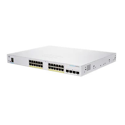 Cisco CBS250-24FP-4G-EU - Managed - L2/L3 - Gigabit Ethernet (10/100/1000) - Rack-Einbau Business 250 Switch - 24 10/100/1000 PoE+ ports with 370W power budget - 4 Gigabit SFP - EU
