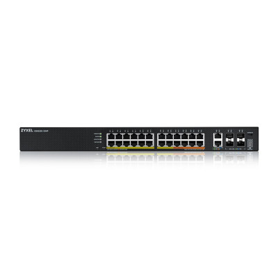 ZyXEL XGS2220-30HP - Managed - L3 - Gigabit Ethernet (10/100/1000) - Power over Ethernet (PoE) - Rack-Einbau 24-port GbE L3 Access PoE+ Switch with 6 10G Uplink (400 W)