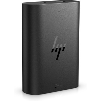HP 65 W GaN USB-C-Laptop-Ladegerät. Aufladetyp: Indoor, Energiequelle: USB, Aufladekompatibilität: Handy, Notebook, Tablet, USB Typ-C Anzahl Anschlüsse: 2, Schnellladung. Kabellänge: 1 m, Schwarz