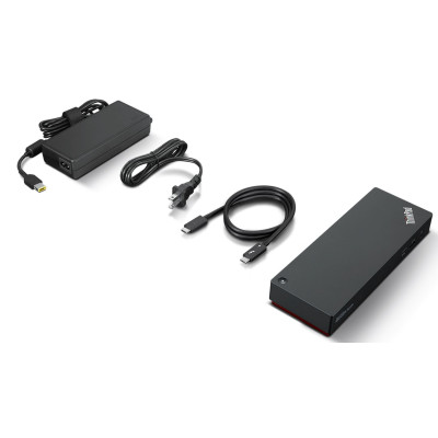 Lenovo ThinkPad Universal Thunderbolt 4 Smart Dock. Kabelgebunden, Thunderbolt 4, Kopfhörer-Anschluss: 3,5 mm. Schwarz, Datenübertragungsrate: 40 Gbit/s, Maximale Bildwiederholrate: 60 Hz. Energiequelle: Gleichstrom, Eingangsstrom: 6.75 A, Stromverbrauch