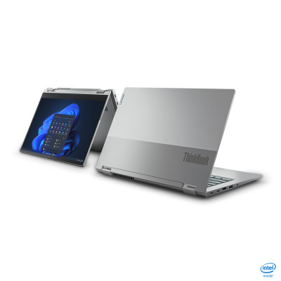 Lenovo ThinkBook 14s Yoga. Hybrid (2-in-1),  Convertible (Ordner). Intel®  i5-1335U. 35,6 cm (14"),  Full HD, Display-Auflösung: 1920 x 1080 Pixel, Touchscreen. Speicherkapazität: 8 GB,  DDR4-SDRAM. 256 GB, SSD. Intel Iris Xe Graphics. Windows 11 Pro. Gra