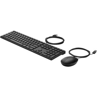 HP 320MK Wired Mouse Keyboard,  HP Desktop 320MK Combo,- USB Kabel Tastatur-und-Maus-Set - schwarz  UUZ Tastatur-Layout | Lokalisierung SWISS /Schweiz , 1 Jahr Herstellergarantie (bring-in)