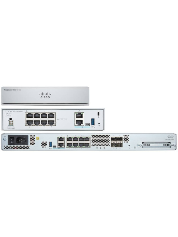 Cisco FPR1010-ASA-K9 - 2000 Mbit/s - 0,5 Gbit/s - Intel - Kabelgebunden - RJ-45 - RJ-45 (Gigabit) Firepower 1010 ASA Appliance - Desktop - 650 Mbps - 8 x RJ45