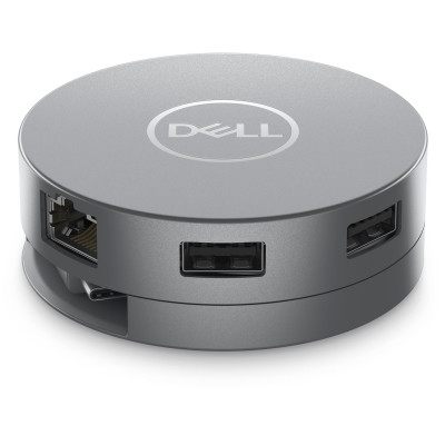 Dell 6-in-1-USB-C-Multiport-Adapter – DA305 - Kabelgebunden - USB 3.2 Gen 2 (3.1 Gen 2) Type-C - 10,100,1000 Mbit/s - Silber - 3840 x 2160 Pixel - Dell USB-A - USB 3.2 Gen 2 USB-C - RJ-45 - DisplayPort - HDMI - 90W