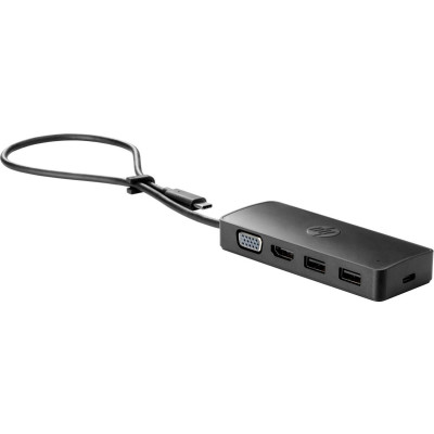 HP USB-C Travel Hub HP USB-C Travel Hub, 1x VGA, 1x HDMI, 2x USB-A 3.0 charging ports, up to 75W via USB-C  Garantie: 1/1/1. HP Amplified Power Partner #1