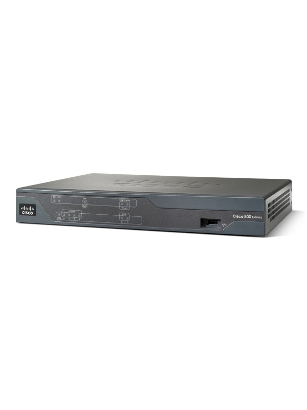Cisco 888 - Ethernet-WAN - Schnelles Ethernet - Schwarz HPE Renew Produkt,  Fast Ethernet - G.SHDSL (ATM) - 4 x 10/100Mbps - 1 x ISDN