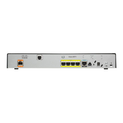 Cisco 888 - Ethernet-WAN - Schnelles Ethernet - Schwarz HPE Renew Produkt,  Fast Ethernet - G.SHDSL (ATM) - 4 x 10/100Mbps - 1 x ISDN