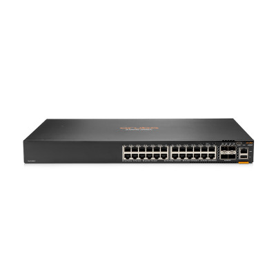 HPE 6300F 24-port 1GbE & 4-port SFP56 - Managed - L3 - Gigabit Ethernet (10/100/1000) - Rack-Einbau - 1U HPE Renew Produkt,  Switch mit 24 Anschlüssen 1GbE und 4 Anschlüssen SFP56
