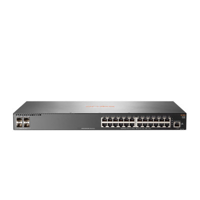 HPE 2930F 24G 4SFP+ - Switch - L3 HPE Renew Produkt,  verwaltet - 24 x 10/100/1000 + 4 x 1 Gigabit/10 Gigabit SFP+ (Uplink) - an Rack montierbar