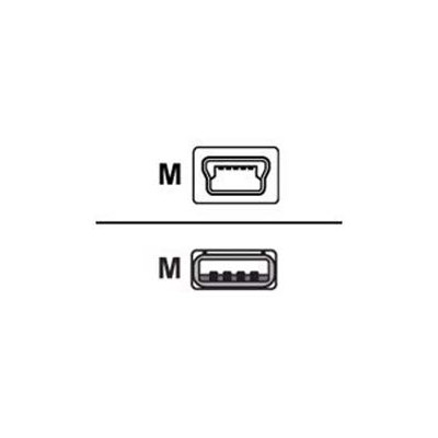 Zebra USB2.0 - miniUSB2.0 - USB A - Mini-USB B - USB 2.0 - Männlich/Männlich - 480 Mbit/s 4 Position USB Mini - 4-Pin USB (w/ Strain Relief) Cable